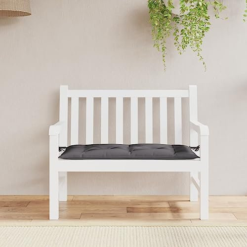 Brokky Gartenbank-Auflage Sitzauflagen FüR BäNke Sitzkissen Sitzbankauflage Bankkissen Bankauflage Anthrazit 110x50x7 cm Oxford-Gewebe
