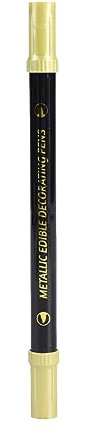 Edible Metal Pigment Pen Cookie Desserts Fondant Cake Baking Pigment Pen Line Drawing Cake Brush Double Sided Pens