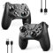 AceGamer 2pcs Mando inalámbrico para Switch/Lite/ Switch2/OLED, Mando para Switch Pro con función de despertador con un botón/vibración/turbo/pantalla(Negro)
