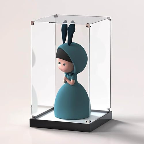 Vitrine Puppen-/Figuren-Acryl-Vitrine für Die Arbeitsplatte, Durchsichtige Staubbox Zur Präsentation von Sammlerstücken/Erinnerungsstücken, Transparenter Aufbewahrungsschrank für Zuhause(15x15x30cm(6