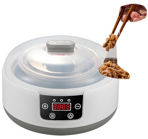 Yogurtiera Elettrica, Fermentatore Automatico per Natto, con Controllo della Temperatura, per la Produzione di Yogurt, Preparazione del Natto