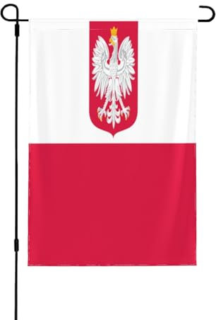 Bandiera della Polonia decorativa su entrambi i lati, striscione da giardino, perfetta per interni ed esterni, disponibile in due misure