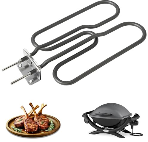 Semaiki Ersatzteil Heizelement Kompatibel mit Weber Q140 Q1400 Serie | Grill Rostfreie Stähle Heizspirale Kompatibel mit Weber 66631 80342 80343 65620