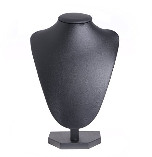 Qsvbeeqj Bijou fantaisie Buste Collier Mannequin Présentoir pour Magasin de Closet Organisateur Grand 22 x 15 cm Support de livre noir