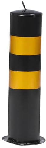 TOPPERFUN Borne De Sécurité Acier Inoxydable Barrière De Stationnement Avec Film Réfléchissant Poteau De Délimitation Pour Contrôle Trafic Extérieur