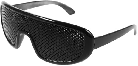 Hohopeti Schwarze Lochbrille aus Kunststoff für Herren und Damen Multifunktionale Tragbare Brille zur Reduzierung der Augenbelastung den Alltag