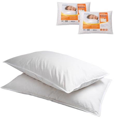 Maury's Coppia Cuscino Guanciale Anallergico - Ergonomico, Antiacaro, Traspirante, Letto Matrimoniale, Supporto ottimale, Benessere, con Federa - Made in Italy (DOLCE RIPOSO 78X48 CM)
