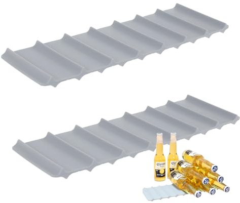 2-Pack Stackable Refrigerator Wine Rack Maximize Fridge Space with This Wine Bottle Holder; Organize Cans & Beverages Efficiently Using This Durable Fridge Organizer for a Clutter-Free Kitchen