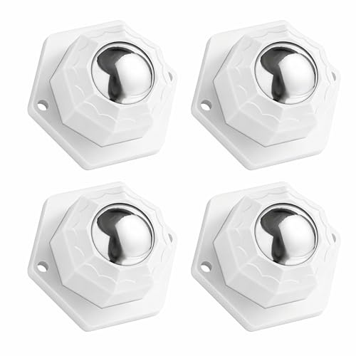 Set de 4 Ruedas para Muebles con Autoadhesivo – para Muebles Pesados 200Kg+ – Giratorias de Alta Resistencia – Ruedas Pequeñas para Muebles sin Taladrar – Adhesivas para Electrodomésticos