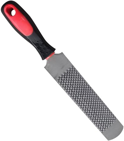 Riuulity Lima de Corte Plano de 8 Pulgadas, Herramienta de Escofina para Herrador de Acero con de Goma Ergonómico para Recortar y Dar Forma a Pezuñas de Caballo, Vaca, Cabra