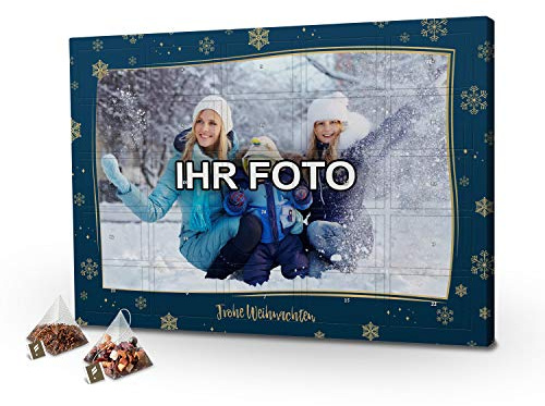 printplanet - Tee-Adventskalender XL mit eigenem Foto und 24 hochwertigen Teefüllungen von Floragold® - Rahmen 2-2025