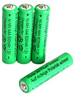 Solar-Akku leistungsstarke wiederaufladbare Batterien NiMH AAA (Akku AAA Blister 4 Stück)