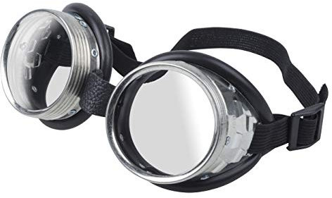 wolfcraft Splitterschutzbrille mit Gummiband I 4908000 I stylischer Augenschutz im Retrolook