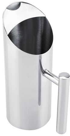 Pichet à Eau en Acier Inoxydable, 1L Pitcher Potable Froide Carafe à Eau avec Blocage de Glaçons Pichet du Thé Glacé Cruche d'eau Outil de Service pour Maisons Hôtels