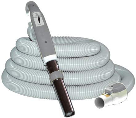SACH Zentralstaubsauger Saugschlauch PLUS mit Ein/Ausschalter und Saugkraftregulierung für VAC Digital geeignet, Anschluss für Zubehör 32 mm, Anschluss für Saugdose 37 mm Größe 10m
