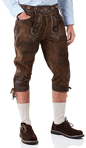Stockerpoint Pantalones de Piel para Hombre Justin4, Bisonte Encrespado, 50