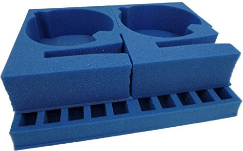 KR Multicase Mallette standard en aluminium avec double couvercle et plateau pour Necrons : 2 faux de nuit / Doom faucille + support pour 40 troupes
