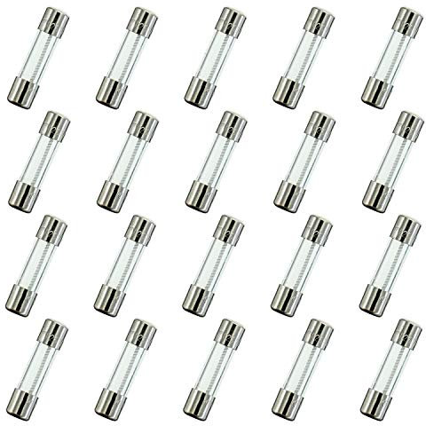 HUAREW T1.25AL250V 20 Pcs 5x20mm slow blow glass fuse 1.25A 250V 0.2 x 0.78 inch time delay fuse