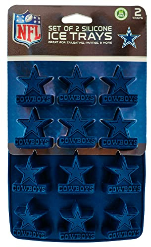 MasterPieces Dallas Cowboys Silicone Mold Ice Cube Tray - NFL Team Logo, Blue, Dishwasher Safe
