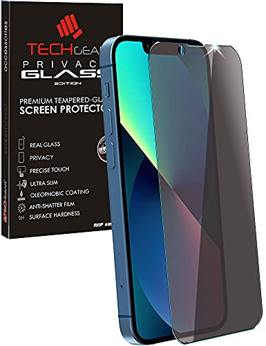 TECHGEAR Anti Spy Screen Protector for iPhone 13 Mini - PRIVACY Filter GLASS Edition Genuine Tempered Glass Screen Protector Guard Cover Compatible with iPhone 13 Mini 5.4