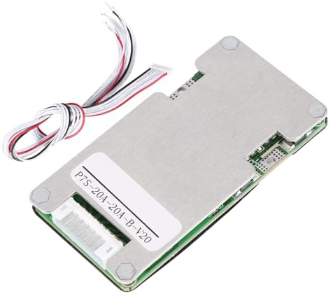 DEWIN Scheda di Protezione Batteria al Litio, Scheda BMS 24V 20A 7S Batteria 18650 Batteria al litio Scheda di Bilanciamento della Batteria al Litio Tabella di protezione con Bilanciamento