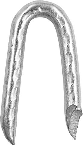 OMOTOOL Steel Wire Fencing Staples (90 pcs), 3.6 * 30mm-Heavy Duty Galvanized U-shaped fasteners Nails for Wire Mesh and Woven Fencing