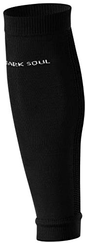 STARK SOUL Stutzen ohne Fuss - Sleeve/Tube, Sportstutzen, Fussballstutzen, für Herren & Damen | Schwarz | Größe: L