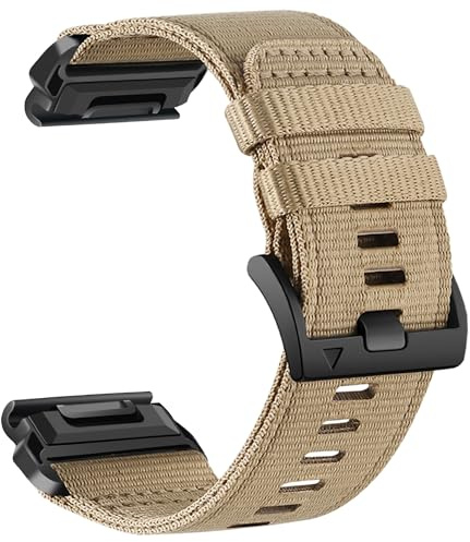 YOOSIDE Nylonarmband för Garmin Fenix 7/Fenix 6/Fenix 5/epix Pro 47 mm, förbättrad Quick Fit 22 mm, vävt nylonband, sport-/handledsband för Forerunner 955/965, epix 2, QuickFit 22