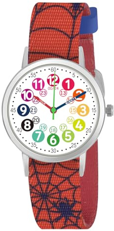CHAOTECHY Kinderuhr für Mädchen und Jungens. Kleine Kinder Lernen die Zeit kennen und leicht zu lesen. Justierbares Nylon Armband, Analog Uhr für Jungens und Mädchen zwischen 4 bis 11 Jahren