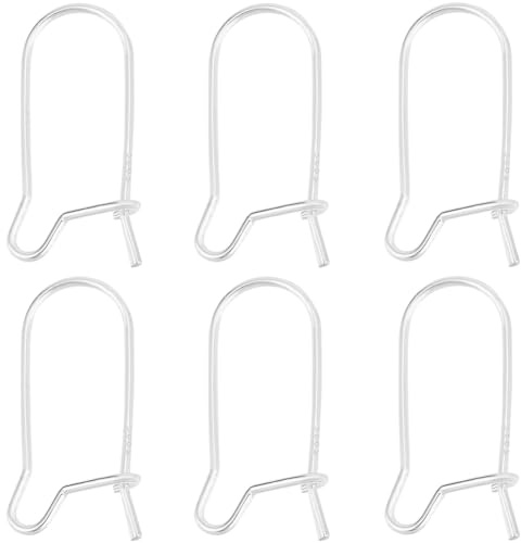 Beebeecraft 1 Box 10 Stück Nieren Ohrring Haken 925 Sterling Silber Ohrhaken 17.5 mm Für Schmuckherstellung Zubehör DIY Baumelnde Ohrringe Basteln