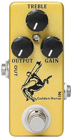 Alnicov Gitarreneffekt Overdrive Pedal Treble Gain Out Put Vollmetallgehäuse True Bypass