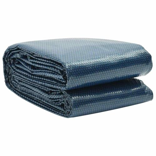 Homgoday Poolabdeckung Pool Solarplane Treibend Solarfolie Pool Abdeckplane Solar-Poolabdeckung Poolheizung Solarplane für Pool Rechteckige PE 732x366 cm Schwarz und Blau
