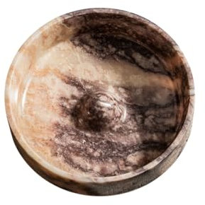 MODeditions Frutero de mármol negro hecho a mano, cuenco decorativo hecho a mano, piedra natural, regalo de inauguración de la casa, caja de regalo incluida (rojo afyon)