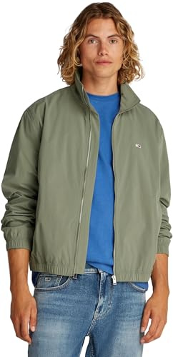 Tommy Jeans Herren Windbreaker Jacke Essential Stehkragen, Grün (Aruba Green), XXL