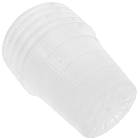 MERRYHAPY 5 Stück Hydroponik Netztöpfe aus Kunststoff 11cm Transparent für Garten Balkon Blumenzucht Pflanzkörbe Wasserkultur Hydroponik Zubehör