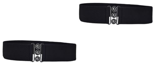 WRITWAA 2stücke Damen Elastischer Taillengürtel Mit Dekorativem Retro-verschluss Verstellbarer Cummerbund Für Kleider Und Mode Für Dating Shopping Und Freizeitaktivitäten