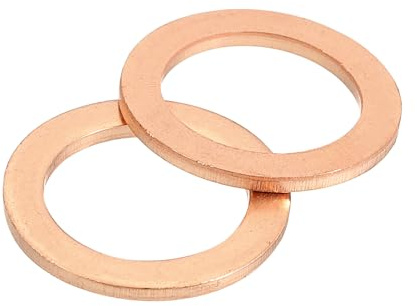 QUARKZMAN Arandela Plana M14, 40 Piezas Arandelas Planas de Anillo de Cobre de 20 mm de Diámetro Exterior Junta de Sellado Metálica para Tornillos, Pernos y Tuercas