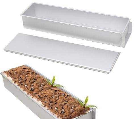 Tortiera rettangolare | Stampo per mousse in alluminio con coperchio | Teglia per pane, stampo per mousse rimovibile, teglia rettangolare per cheesecake, antiaderente per tiramisù, cheesecake, torta,
