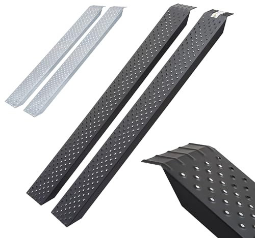 Arebos 2X Rails d'accès | Rails de Chargement Moto | Rail de Chargement Acier galvanisé | 200kg par pièce, 400kg par Paire | Rampes d'accès Moto ATV Quad Voiture Rampe de Chargement Voiture