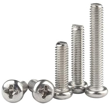Cilky Metallschrauben 10 Stück Kreuzschlitz-Flachrundkopfschrauben M3 M3,5 M4 M5 M6 Kreuzschlitz-Maschinenschraube aus Edelstahl 304(120mm x10pcs,M3)