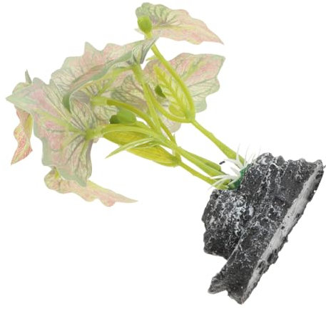 Hohopeti Aquarienhöhlendekoration Und Reptilienpflanzendekor Künstliche Grünpflanzen Für Schildkrötenbecken Und Fischaquariumdekor Terrarienpflanzen Und Wasserpflanzenornamente