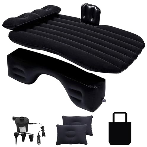 Sgizoku Inflatable Car Air Mattress for Back Seat, Suv Mattress Bed with Electric Air-Pump And Back Seat Extended Couch,Portable Blow Up Mattress,135×80x39 cm Universal Car Sleeping Mattress