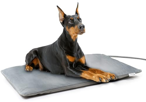 Toozey Outdoor Heizdecke Haustier mit Wasserdicht Abdeckung und Kaubeständigem Kabel, Automatische Temperaturregelung für Neugeborene, Schwanger, Alte, Gelenke Verletzt Katzen und Hunde, 90x60cm