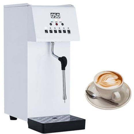 Macchina per schiumare il latte a vapore commerciale, macchina per schiumare il latte a vapore elettrico, schiumatore di latte multifunzionale, riscaldamento rapido, design dell'ugello del forno, im
