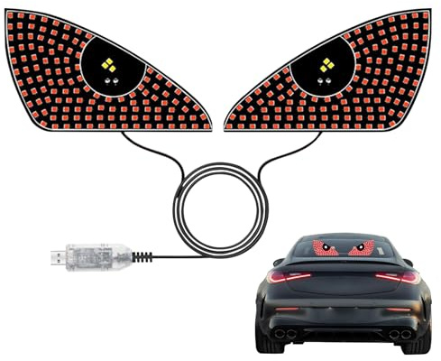 Éclairage Eyes pour Voiture - Éclairage Pare-Brise Léger pour Automobile - Écran Flexible Programmable pour Camion & Automobile – Éclairage Personnalisé avec Effets Innovants