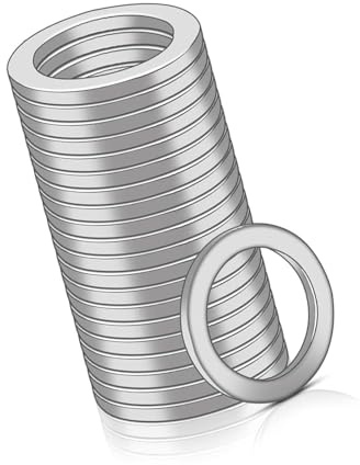 Uqezagpa Arandelas planas redondas de acero inoxidable de 1,5 mm de grosor para bisagras de puerta y reparaciones del hogar, construcción mecánica