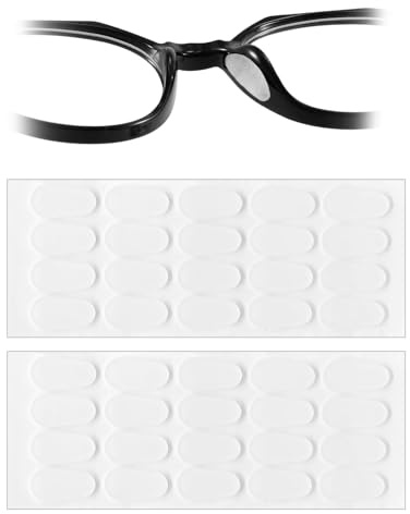 30 paire de plaquettes nasales en silicone pour lunettes, de nez autocollante en silicone pour lunettes,Coussinet lunettes nezpour lunettes de soleil et lunettes de lecture (20 Pairs of Teardrop)