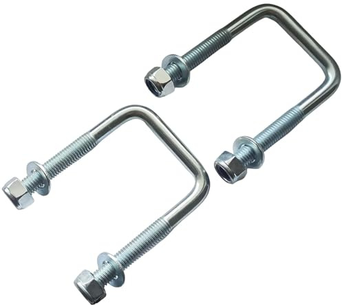 2x M12 U-Bolzen, Bügelschraube verzinkt, (LW82 x LH85 mm)