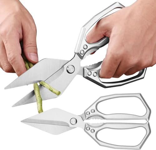 Tijeras De Cocina Robustas - Tijeras De Cocina De Uso Intensivo | 2 Piezas Para Pescado Carne De Pato Nueces Aves Barbacoa Chefs Entusiastas De La