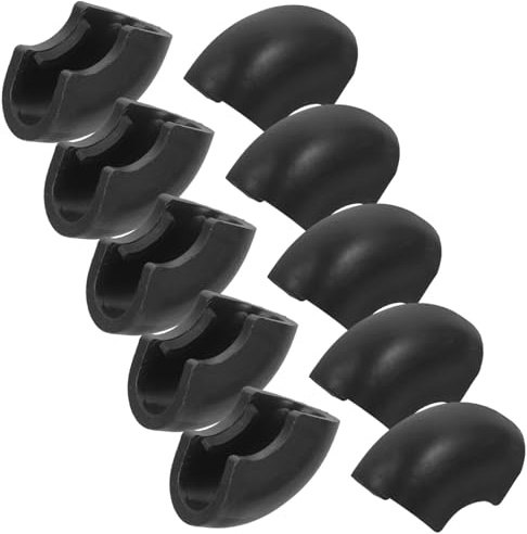 iplusmile 10 pezzi Protezioni Antiscivolo per Gambe Sedie Coperture Tubolari Resistenti per Piedini Feltrini Gommini Protettivi per Pavimenti Facili da Installare Nero Interno